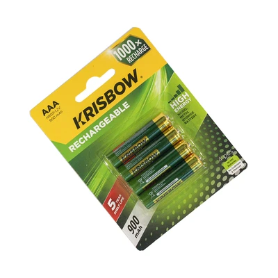 Gambar Krisbow Baterai AAA Rechargeable 900 mAh Set 4 pcs - Hijau