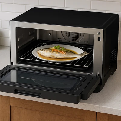 Gambar Klaz Microwave Oven Steam Fry All in One 26 Liter - Hitam