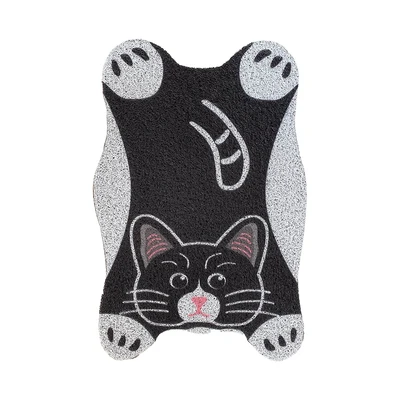 Gambar Kris Keset Pintu PVC Printed Shape Cat 40x60 cm - Hitam