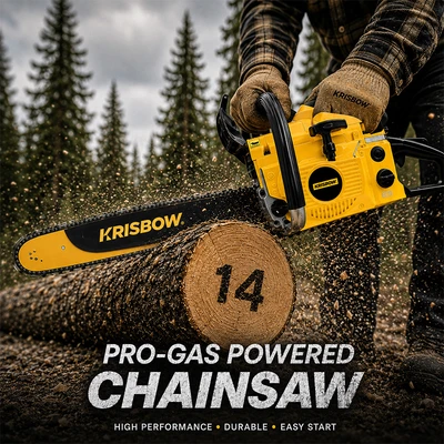 Gambar Krisbow Gergaji Mesin Bensin 14 Inch - Kuning