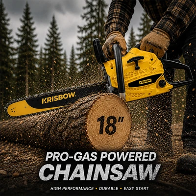 Gambar Krisbow Gergaji Mesin Bensin 18 Inch - Kuning