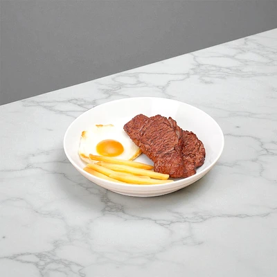 Gambar Appetite Hoshi Piring Makan Keramik 22 cm Set 2 pcs - Putih