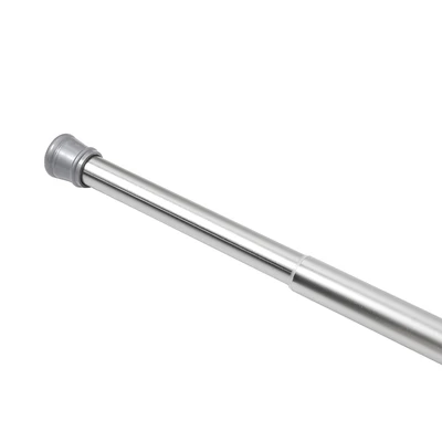 Gambar Forhom 100-185 cm Tiang Rel Tirai Kamar Mandi - Silver Nickel
