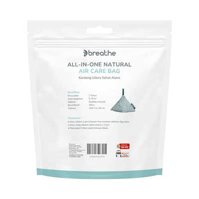 Gambar Breathe Penghilang Bau Air Care Bag All In One 400 gr - Abu-Abu