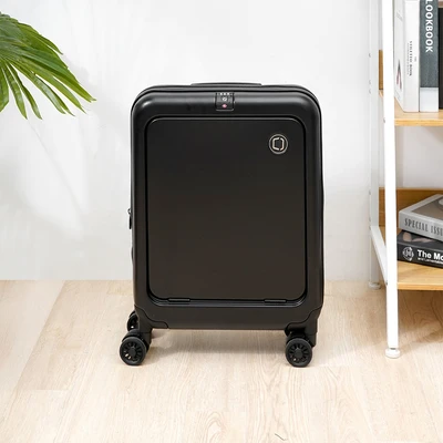 Gambar Luggo Compact Koper ABS TSA Lock Front Open 20 Inch - Hitam