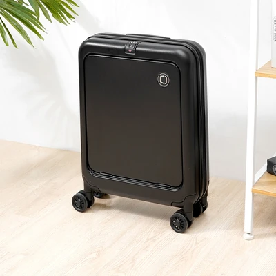 Gambar Luggo Compact Koper ABS TSA Lock Front Open 20 Inch - Hitam