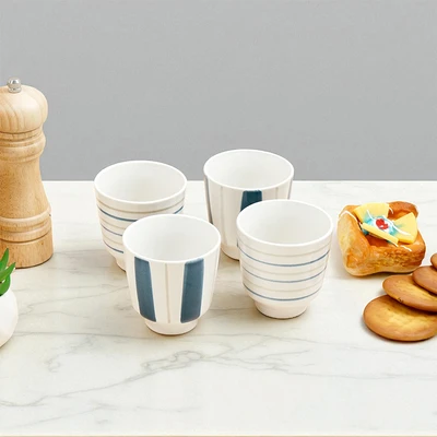 Gambar Appetite Hoshi Mug Ocha Stoneware 200 ml Set 4 pcs - Mix