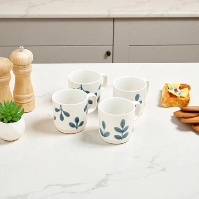 Gambar Appetite Hikari Mug Stoneware 260 ml Set 4 pcs - Putih