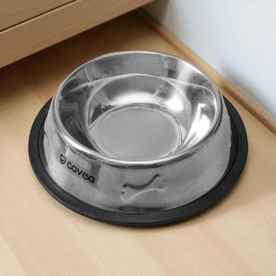 Gambar Cavea Ukuran S Tempat Makan Hewan Stainless Steel - Silver