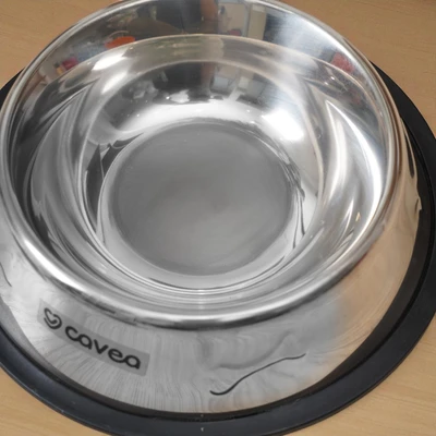 Gambar Cavea Ukuran S Tempat Makan Hewan Stainless Steel - Silver
