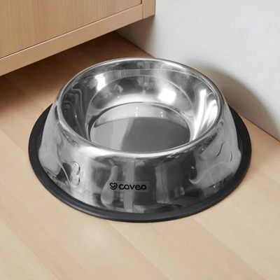 Gambar Cavea Ukuran M Tempat Makan Hewan Stainless Steel - Silver
