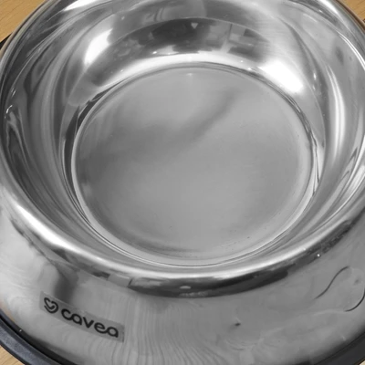 Gambar Cavea Ukuran M Tempat Makan Hewan Stainless Steel - Silver