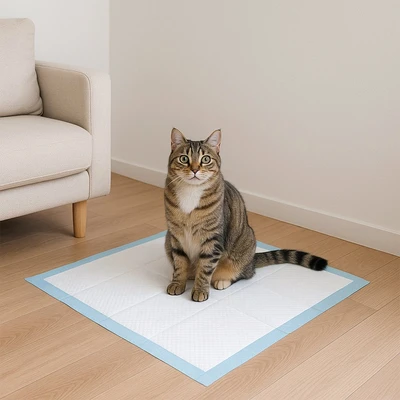 Gambar Cavea Training Pads Hewan 60x60 cm Set 20 pcs - Biru/Abu-Abu