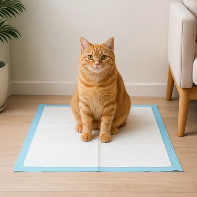 Gambar Cavea Training Pads Hewan 60x60 cm Set 20 pcs - Biru/Abu-Abu