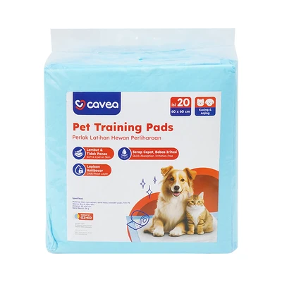 Gambar Cavea Training Pads Hewan 60x60 cm Set 20 pcs - Biru/Abu-Abu