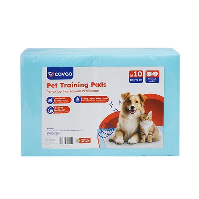 Gambar Cavea Training Pads Hewan 60x90 cm Set 10 pcs - Biru/Abu-Abu