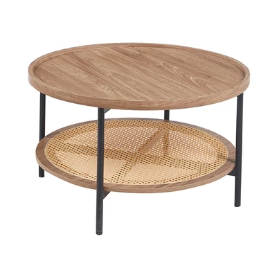 Gambar Informa Valen Meja Tamu Round - Cokelat Walnut