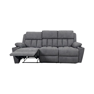 Gambar Informa Costa II Sofa Recliner Fabric 3 Seater - Abu-Abu