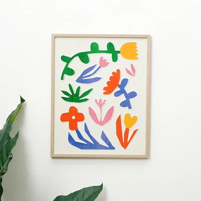 Gambar Informa Lukisan Kanvas Handmade & Print Plant 40x50 cm V2 - Mix
