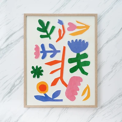 Gambar Informa Lukisan Kanvas Handmade & Print Plant 40x50 cm V1 - Mix