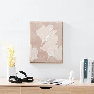 Gambar Informa Lukisan Kanvas Handmade & Print Gingko 40x50 cm V2 - Mix