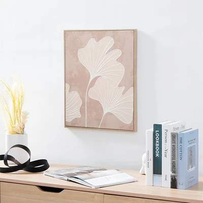 Gambar Informa Lukisan Kanvas Handmade & Print Gingko 40x50 cm V2 - Mix
