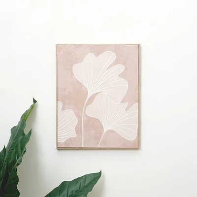 Gambar Informa Lukisan Kanvas Handmade & Print Gingko 40x50 cm V2 - Mix