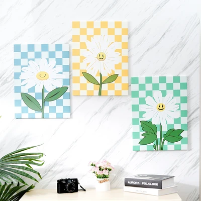 Gambar Informa Hiasan Dinding Kanvas Print Flower 30x40 cm Set 3 Pcs V6 - Mix