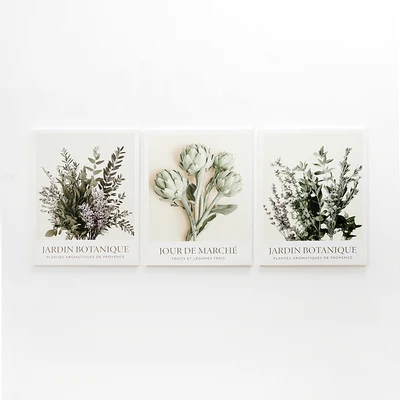 Gambar Informa Hiasan Dinding Kanvas Print Plant 40x50 cm Set 3 Pcs - Mix