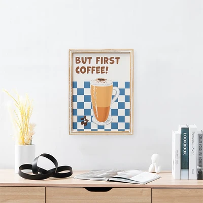 Gambar Informa Hiasan Dinding Kanvas Print But First Coffee 30x40 cm - Mix