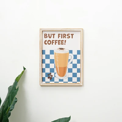 Gambar Informa Hiasan Dinding Kanvas Print But First Coffee 30x40 cm - Mix