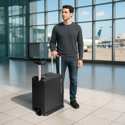 Gambar Luggo Smart Electric Koper PC TSA Lock 20 Inch - Hitam