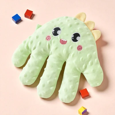 Gambar Kindla Bantal Shooting Bayi Hand Palm Dino - Hijau