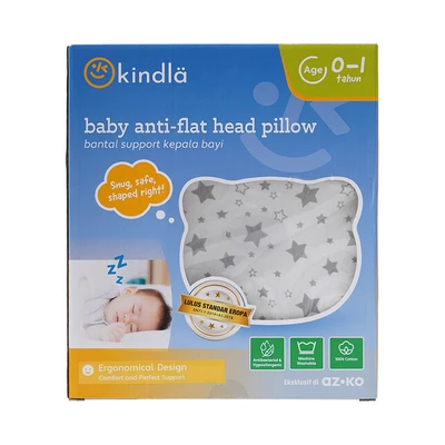 Gambar Kindla Bantal Bayi Anti Flat Head Bear - Putih