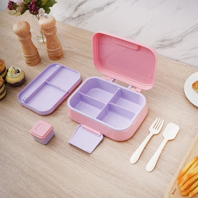 Gambar Picas Kotak Makan 3 Sekat Unicorn 1.03 Liter - Pink/Ungu