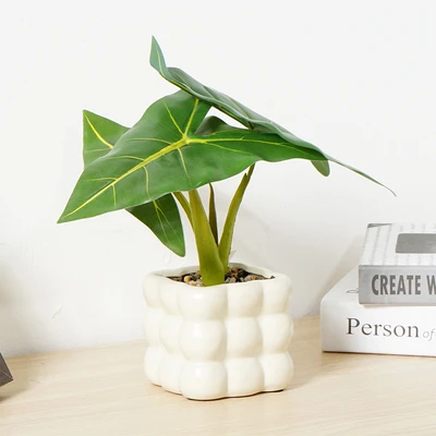 Gambar Informa Tanaman Artifisial Taro Dengan Pot 9x9x22 cm - Hijau