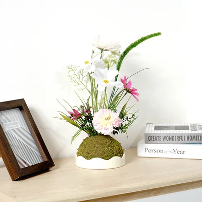Gambar Informa Bunga Artifisial Dengan Pot 13x13x45 cm - Putih