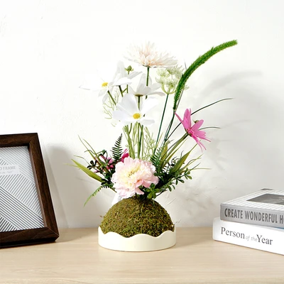 Gambar Informa Bunga Artifisial Dengan Pot 13x13x45 cm - Putih