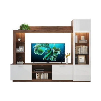 Gambar Informa Saverio Set Lemari TV Entertainment Center - Cokelat/Putih