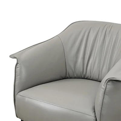 Gambar Ferrara Dijon II Sofa Kulit 1 Seater - Abu-Abu