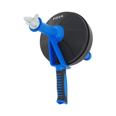 Gambar Fosa 7.6 mtr Alat Pembersih Pipa Pembuangan Drill Attachment - Biru/Silver