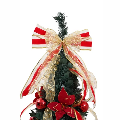 Gambar Noelle 180 cm Pohon Natal Christmas Prelit Pop Up - Hijau/Merah