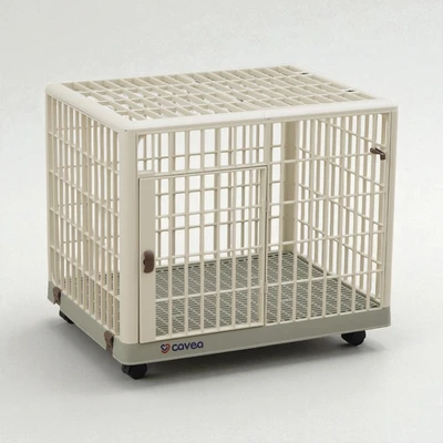 Gambar Cavea Kandang Anjing & Kucing Dengan Roda 66x51x56 cm - Krem