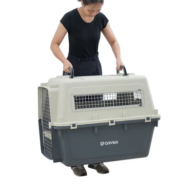 Gambar Paws N Tail Iata Kandang Travel Portable Anjing & Kucing 90x62x75 cm - Abu-Abu