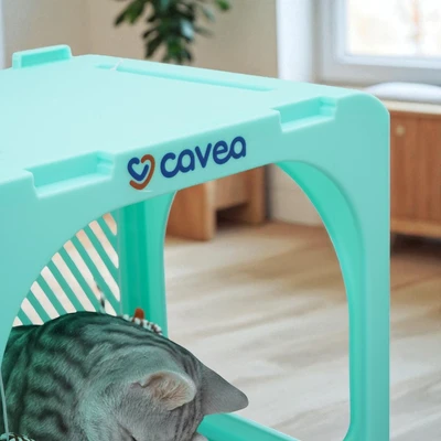 Gambar Cavea Rumah Kucing Plastik - Hijau Mint