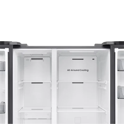 Gambar Samsung Bespoke AI Kulkas 2 Pintu Side By Side 660 Liter RS70F65KNFSE - Hitam