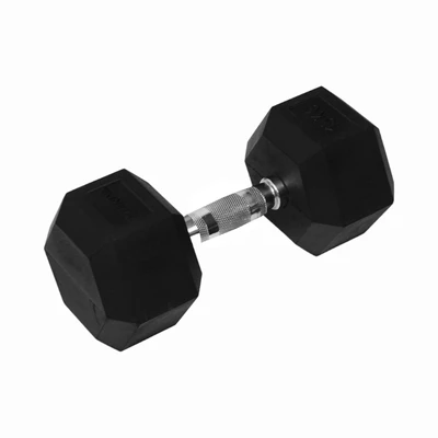 Gambar Kinetic Set Hexagonal Dumbell Dengan Rak Penyimpanan 2-20 kg - Hitam