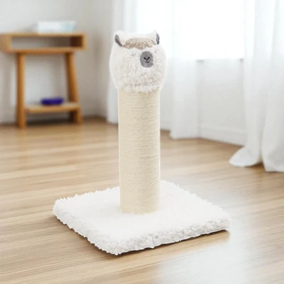 Gambar Cavea 45x45x65 cm Pohon Bermain Kucing Alpaca - Putih