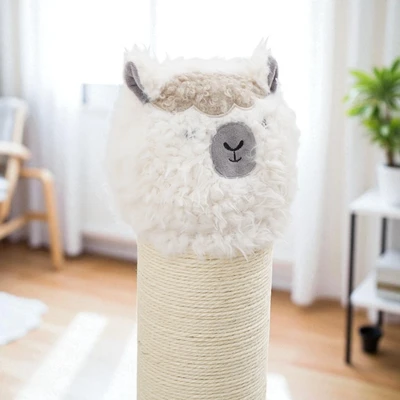 Gambar Cavea 45x45x65 cm Pohon Bermain Kucing Alpaca - Putih