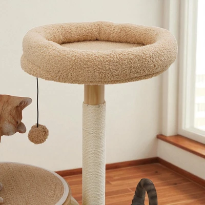 Gambar Cavea 54x44x59 cm Pohon Bermain Kucing Condo - Krem Beige